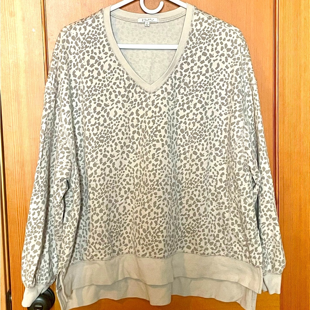 Z Supply size S leopard print sweatshirt